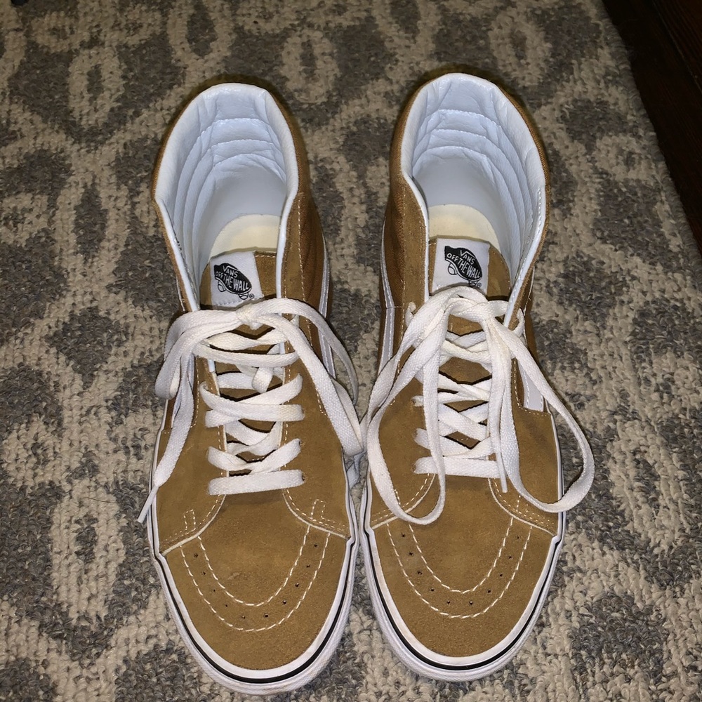 Women’s vans high tops mustard/canvas color